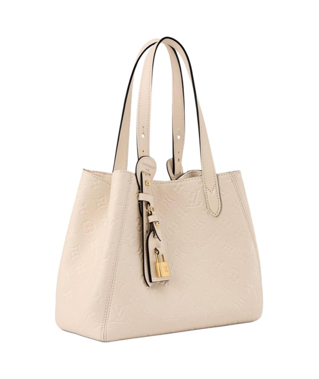 LOUIS VUITTON Бежевая кожаная сумка через плечо, фото 3