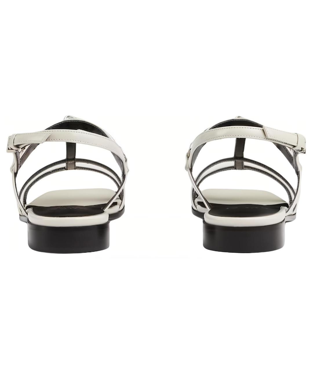 GUCCI Белые кожаные сандалии, фото 3