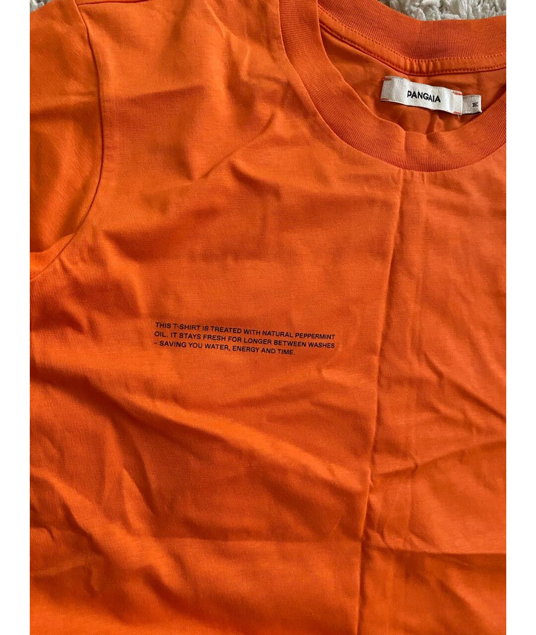 THE PANGAIA Оранжевая хлопковая футболка, фото 6