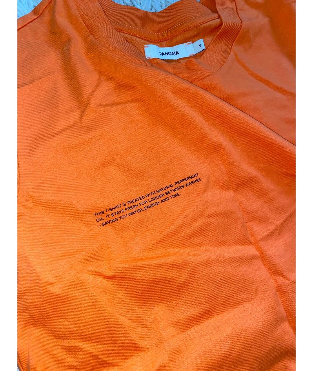 THE PANGAIA Оранжевая хлопковая футболка, фото 5
