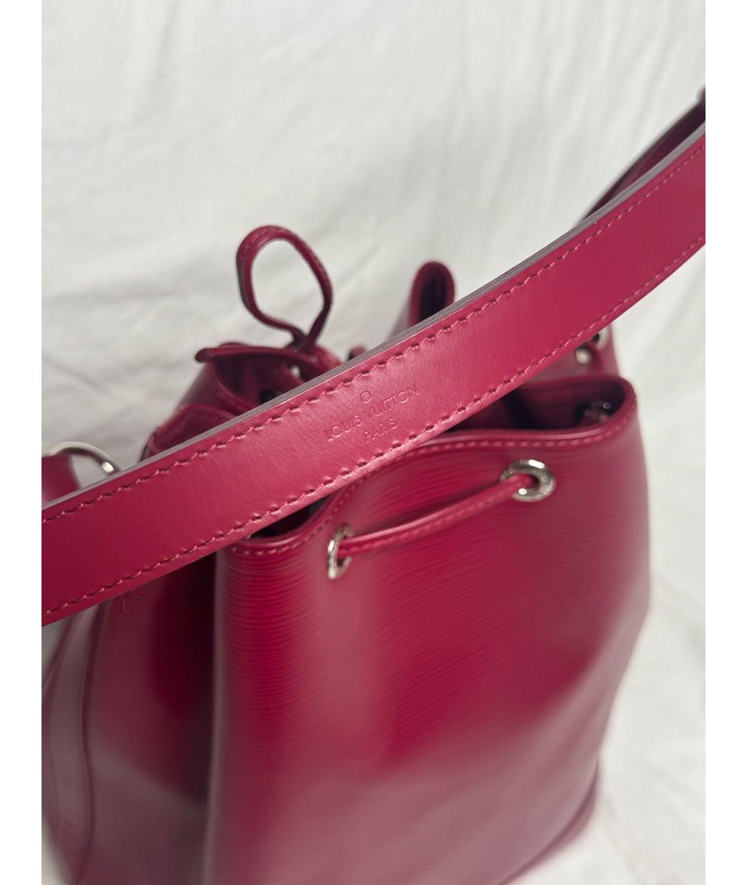 LOUIS VUITTON Бордовая кожаная сумка тоут, фото 2