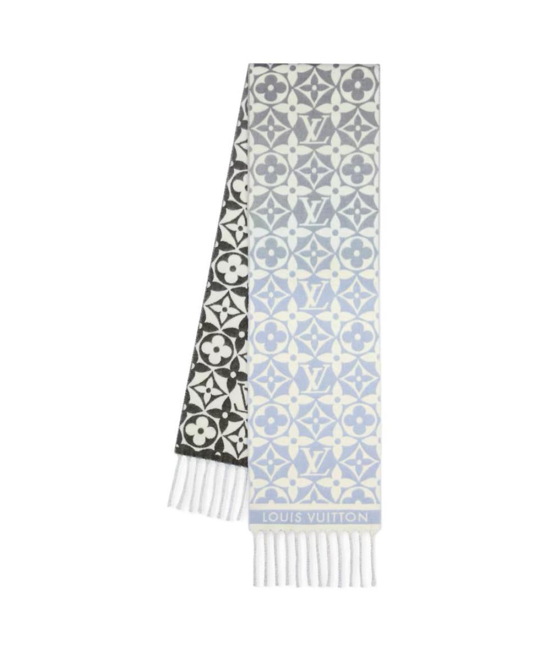 LOUIS VUITTON Белый шерстяной шарф, фото 1