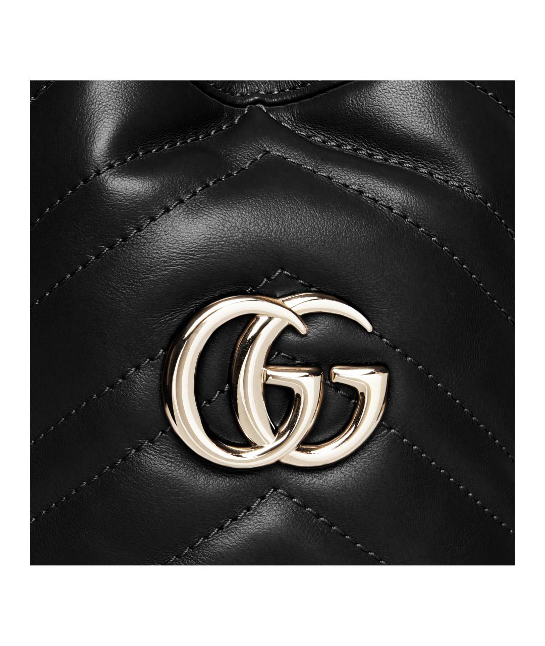 GUCCI Черная кожаная сумка через плечо, фото 5