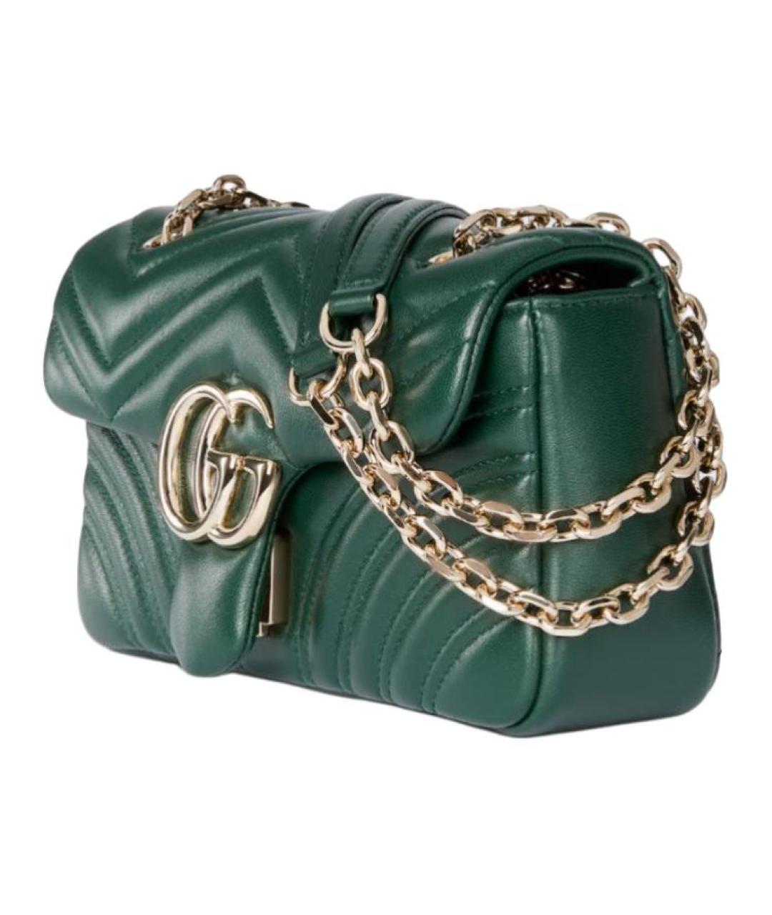 GUCCI Зеленая кожаная сумка через плечо, фото 2