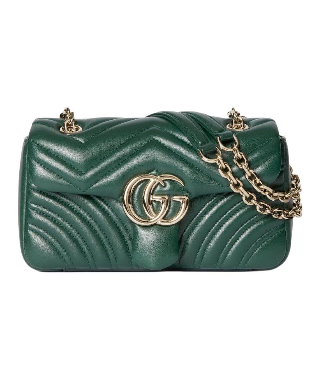 GUCCI Зеленая кожаная сумка через плечо, фото 1