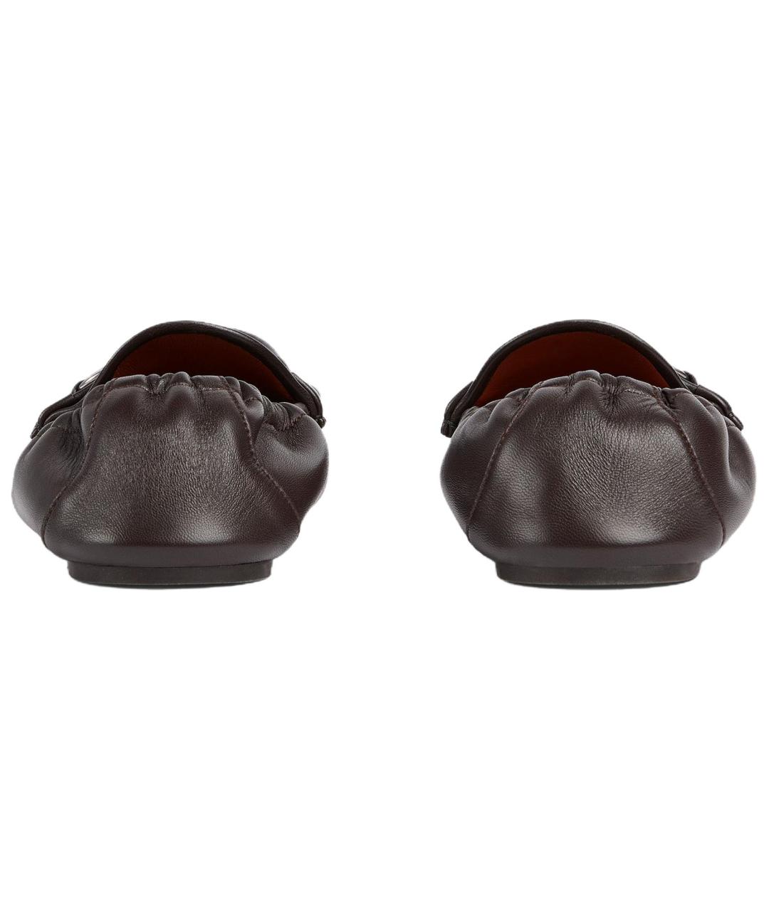 GUCCI Коричневые кожаные лоферы, фото 5