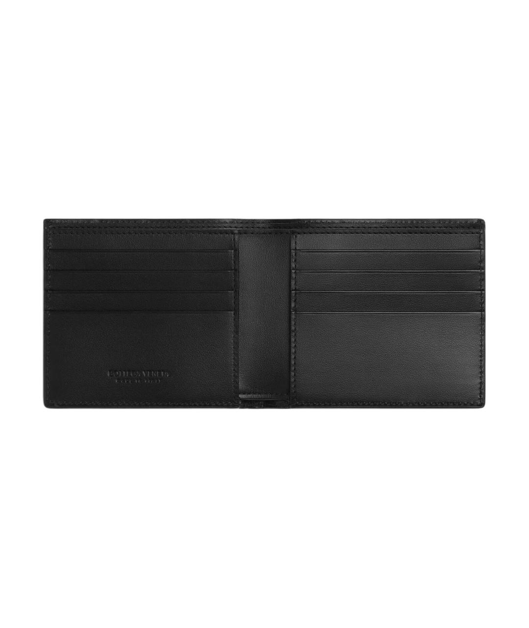 BOTTEGA VENETA Черный кожаный кошелек, фото 3