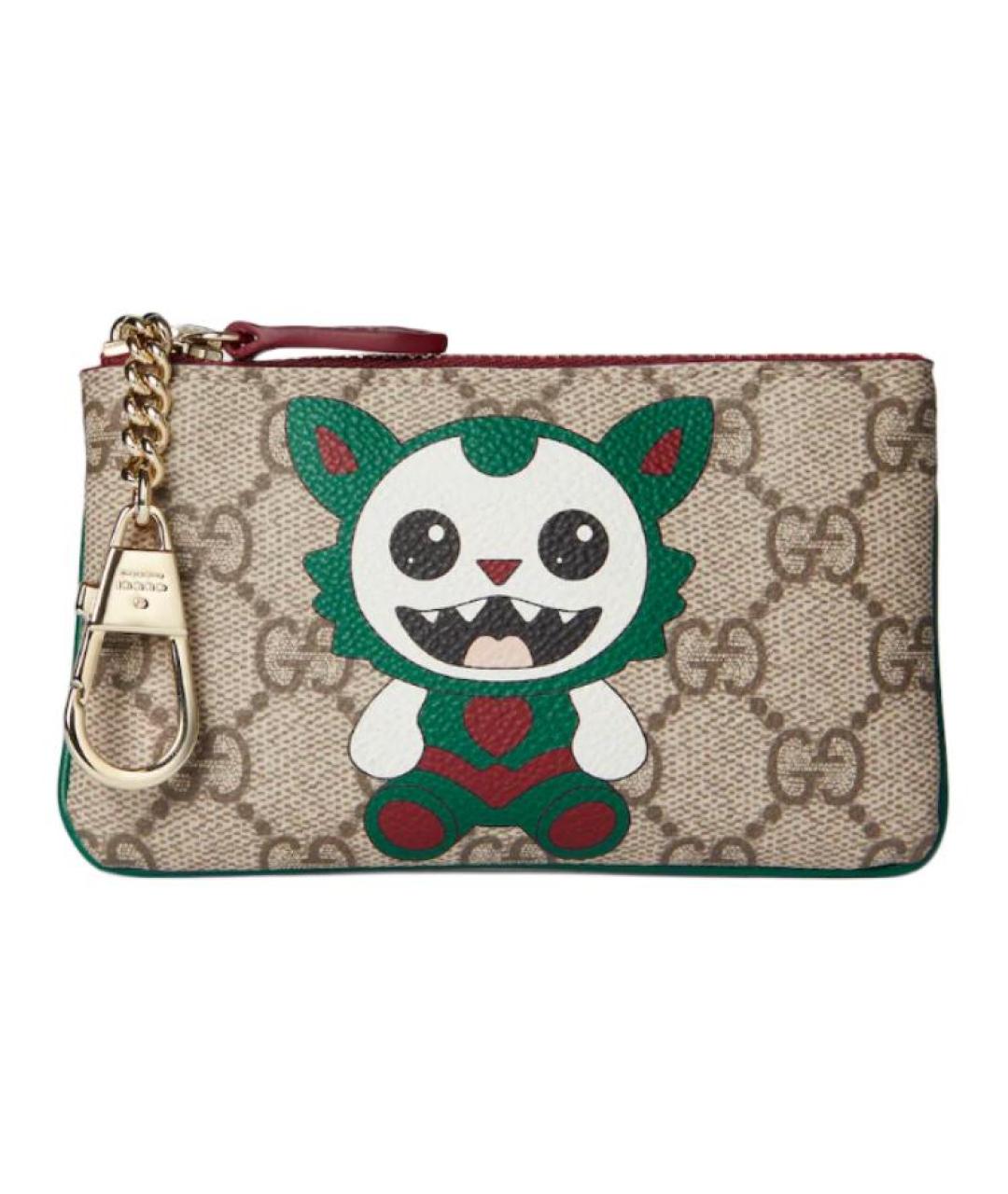 GUCCI Бежевая ключница, фото 1