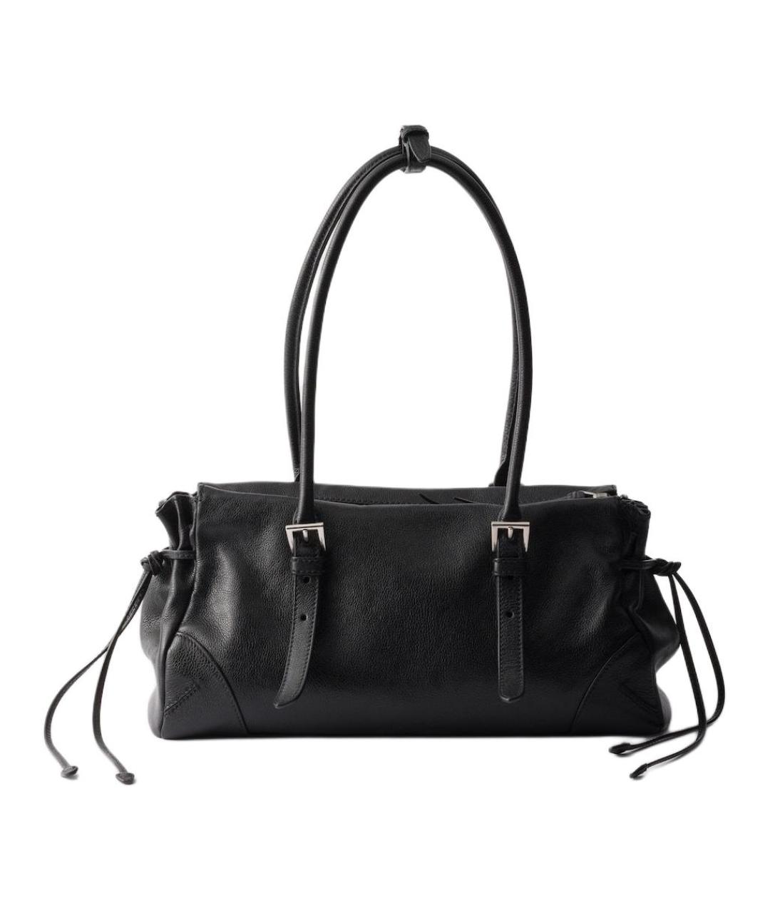 PRADA Черная кожаная сумка через плечо, фото 3