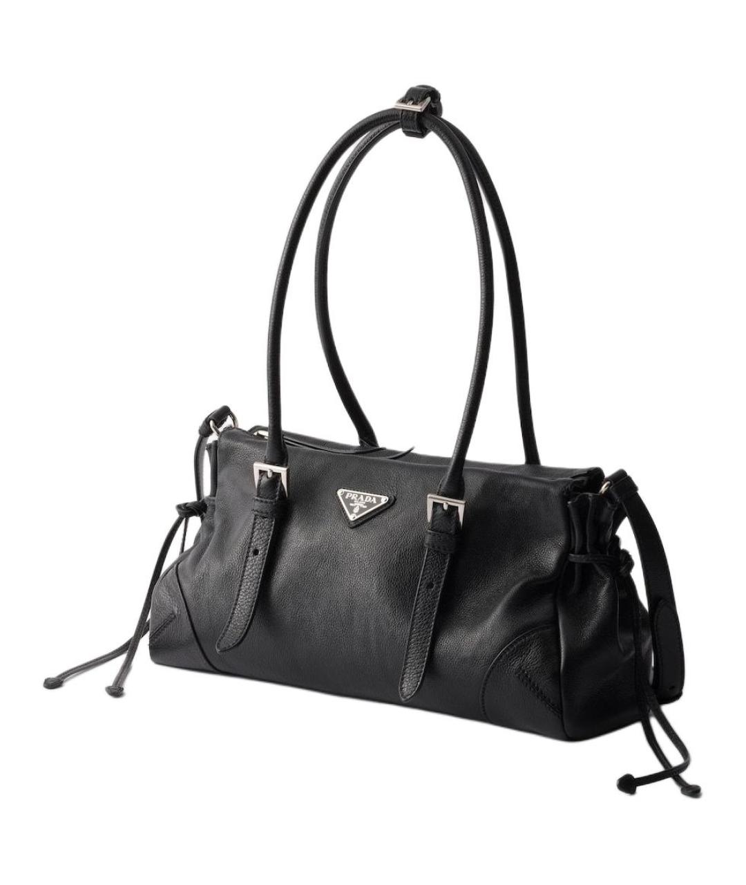 PRADA Черная кожаная сумка через плечо, фото 2