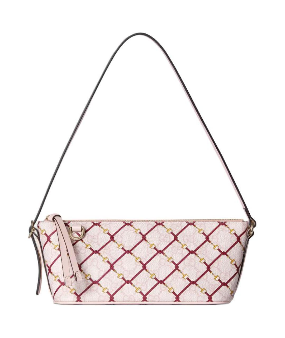 GUCCI Розовая тканевая сумка через плечо, фото 1