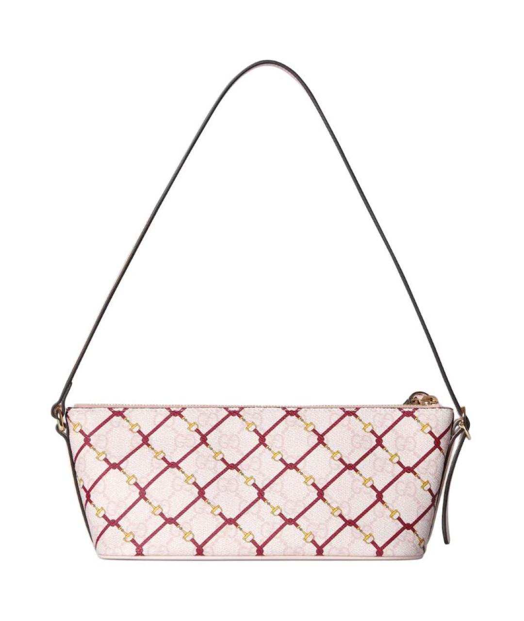 GUCCI Розовая тканевая сумка через плечо, фото 3