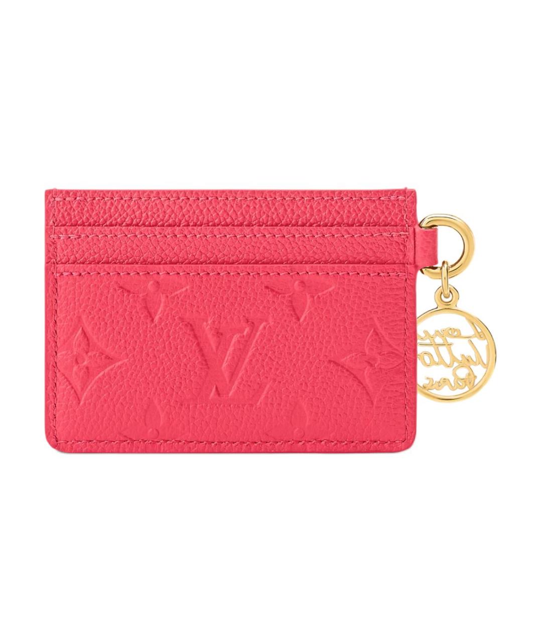 LOUIS VUITTON Розовый кожаный кардхолдер, фото 3