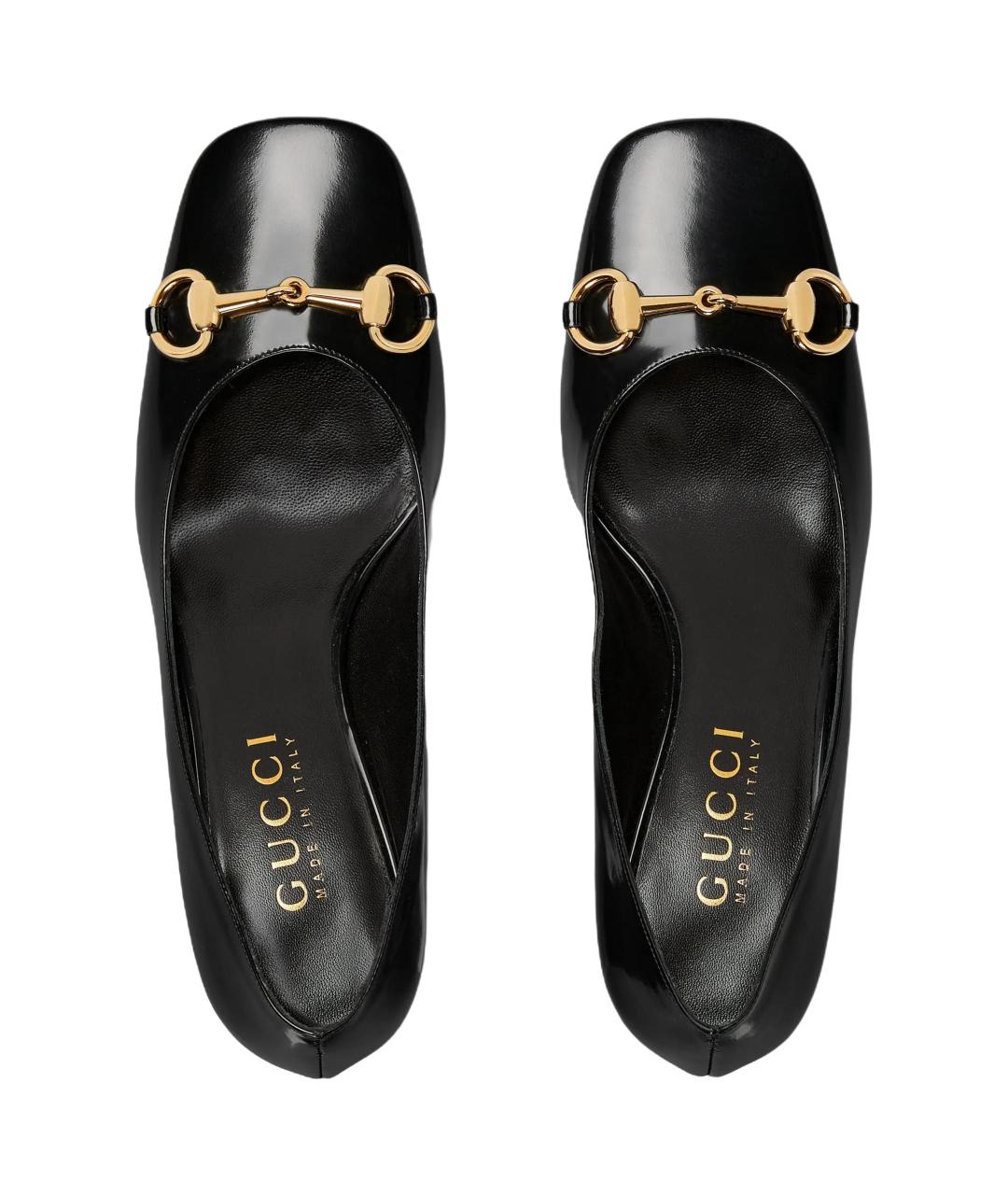 GUCCI Черные туфли из лакированной кожи, фото 5