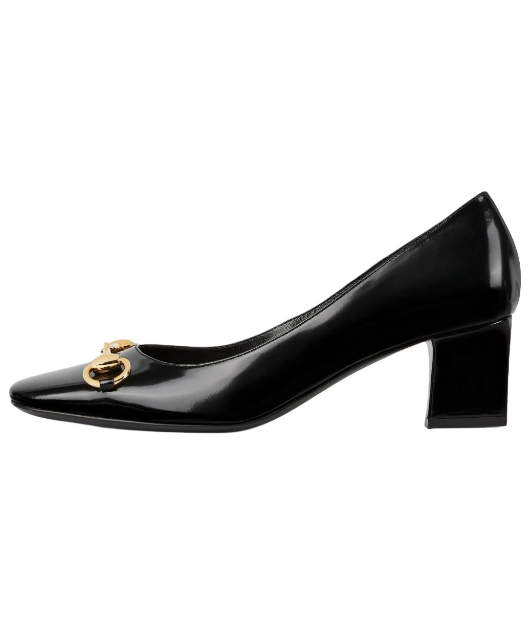 GUCCI Черные туфли из лакированной кожи, фото 3
