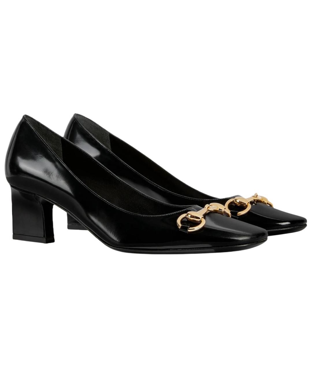 GUCCI Черные туфли из лакированной кожи, фото 4