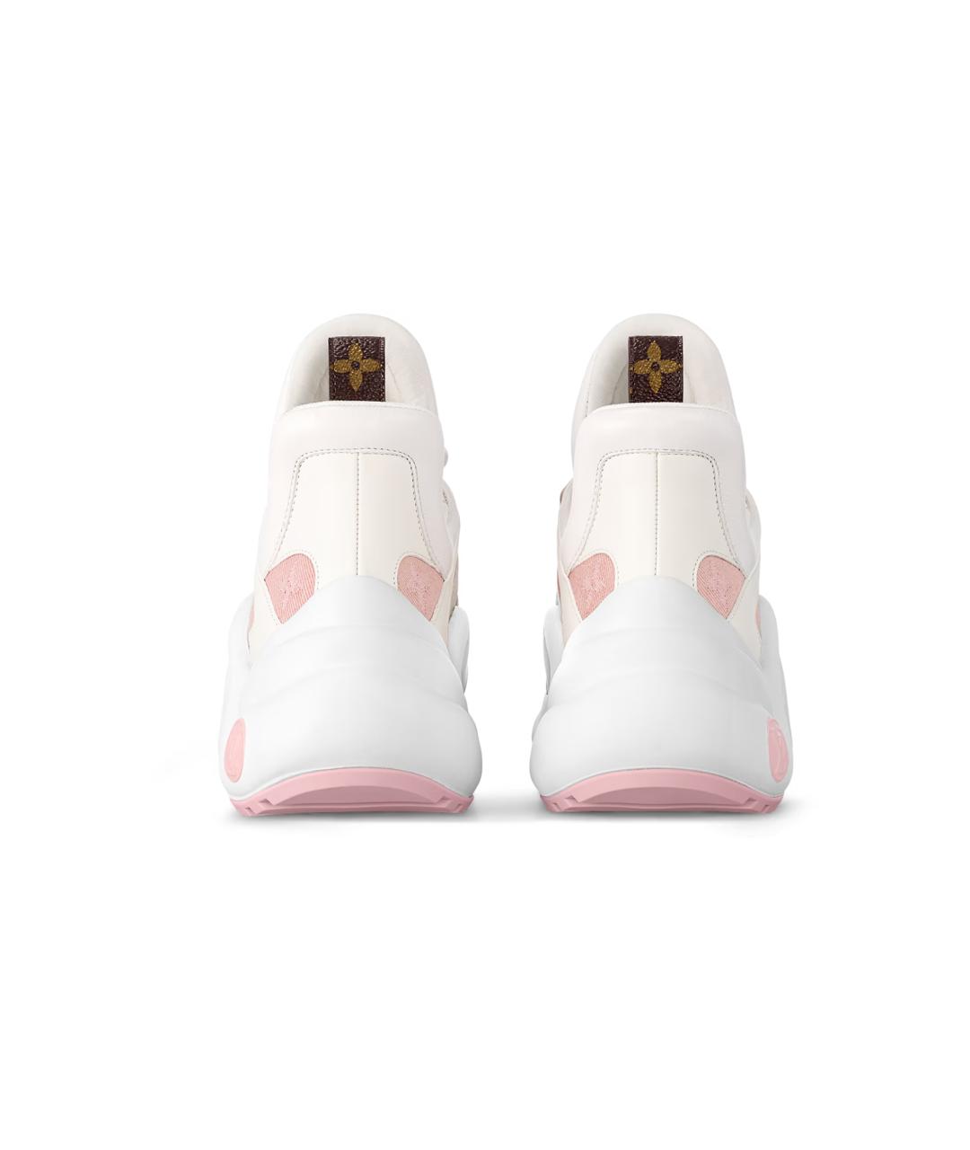 LOUIS VUITTON Розовые кожаные кроссовки, фото 5