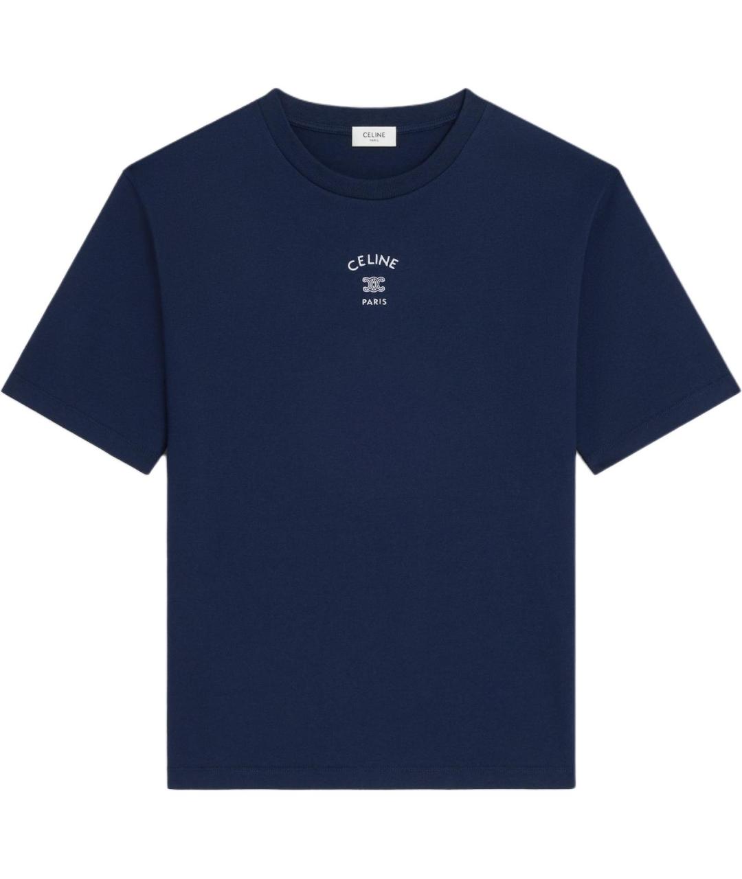CELINE Синяя футболка, фото 1