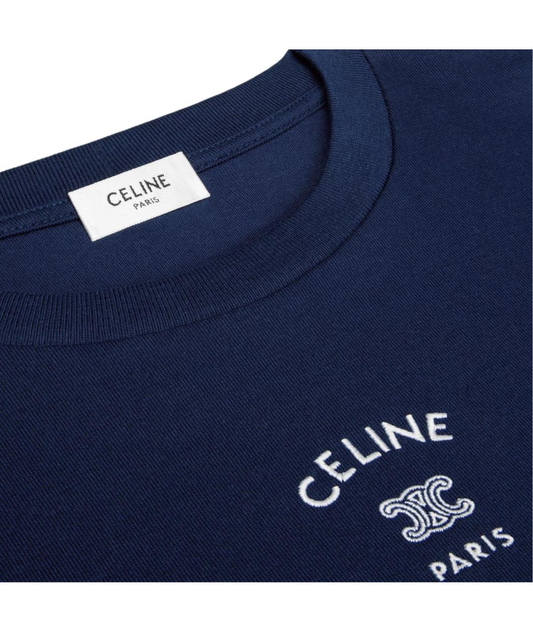 CELINE Синяя футболка, фото 3