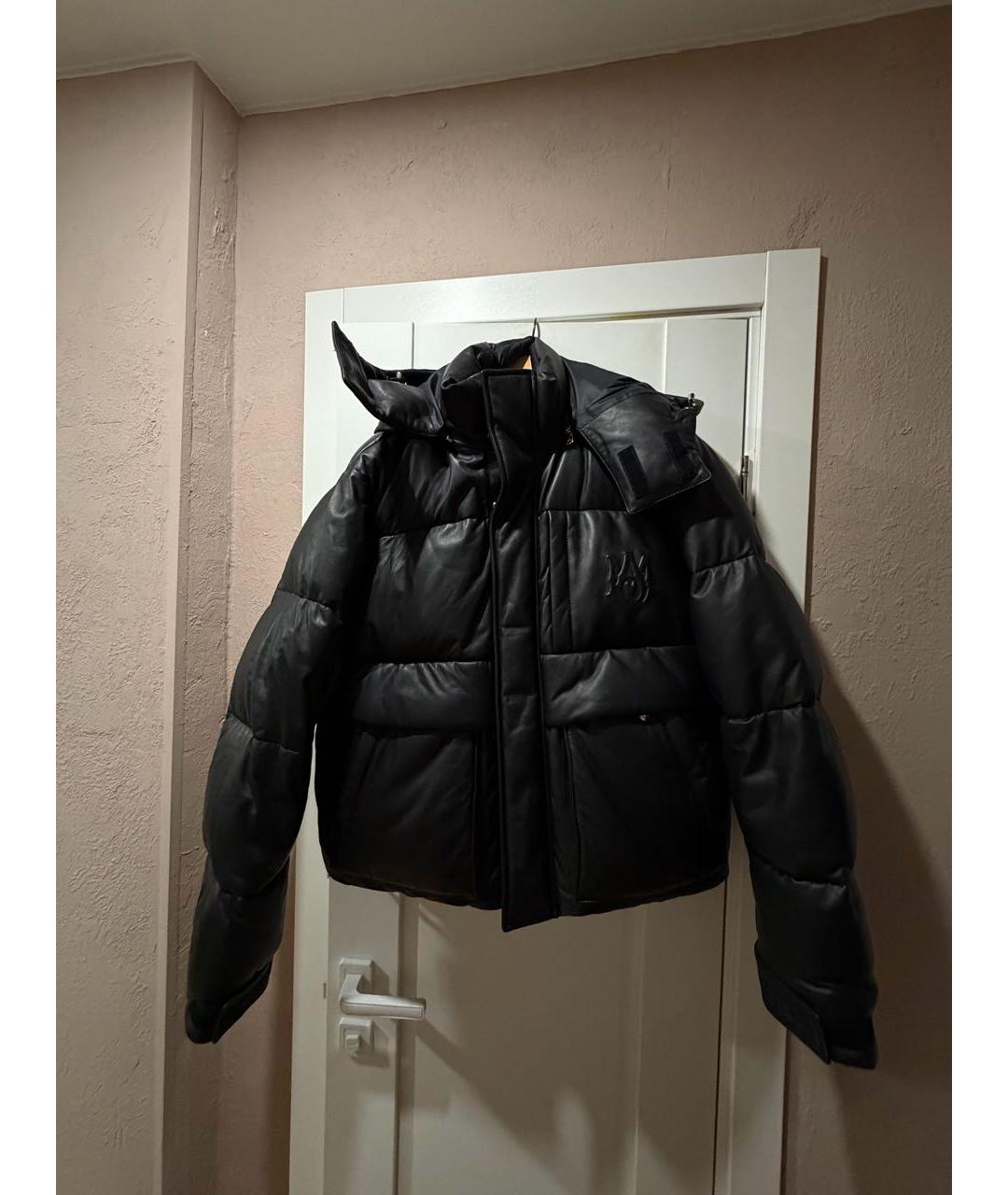 AMIRI Черная кожаная куртка, фото 8