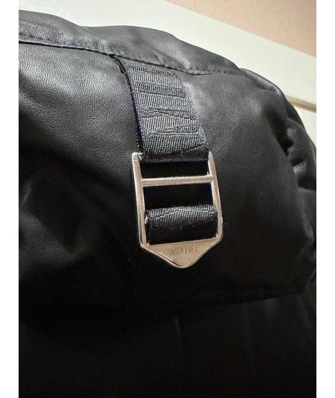AMIRI Черная кожаная куртка, фото 7