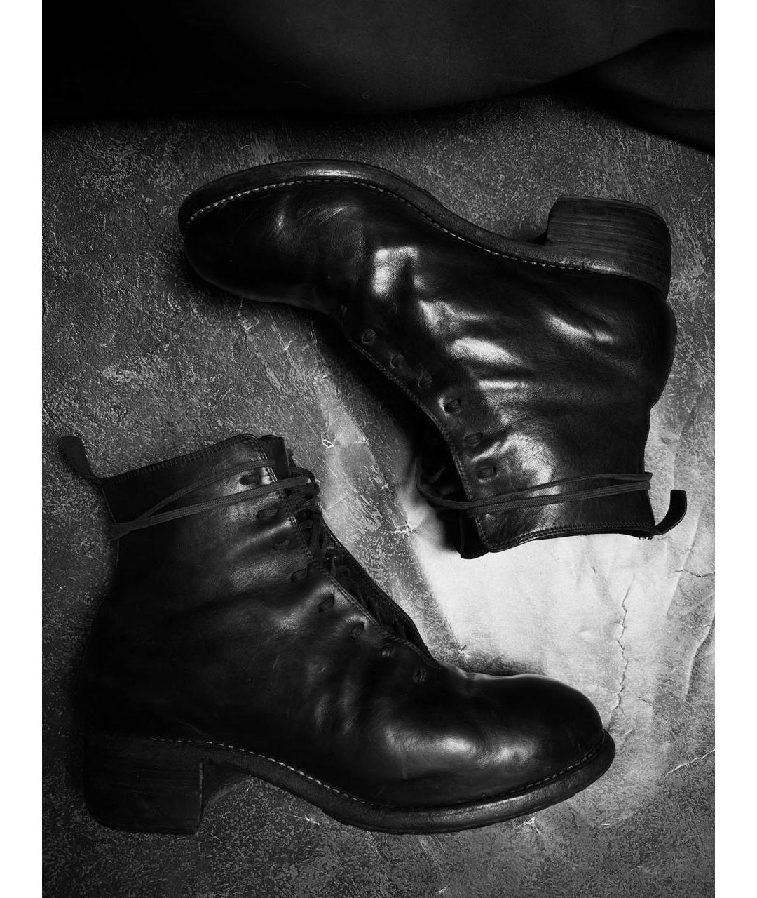 GUIDI Черные высокие ботинки, фото 7