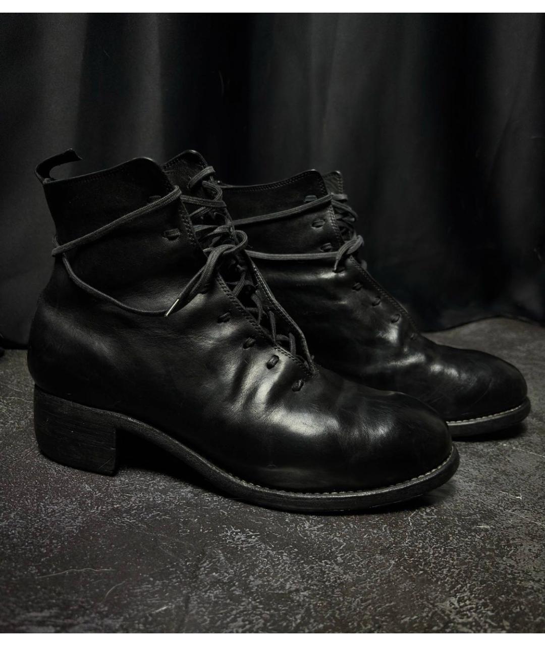 GUIDI Черные высокие ботинки, фото 2