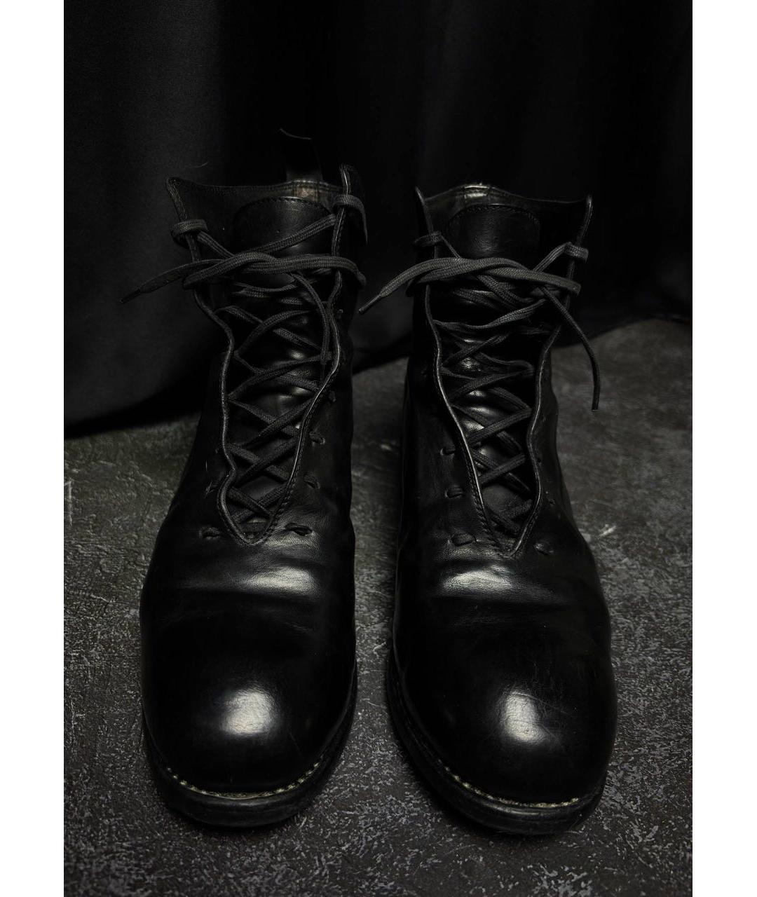 GUIDI Черные высокие ботинки, фото 3