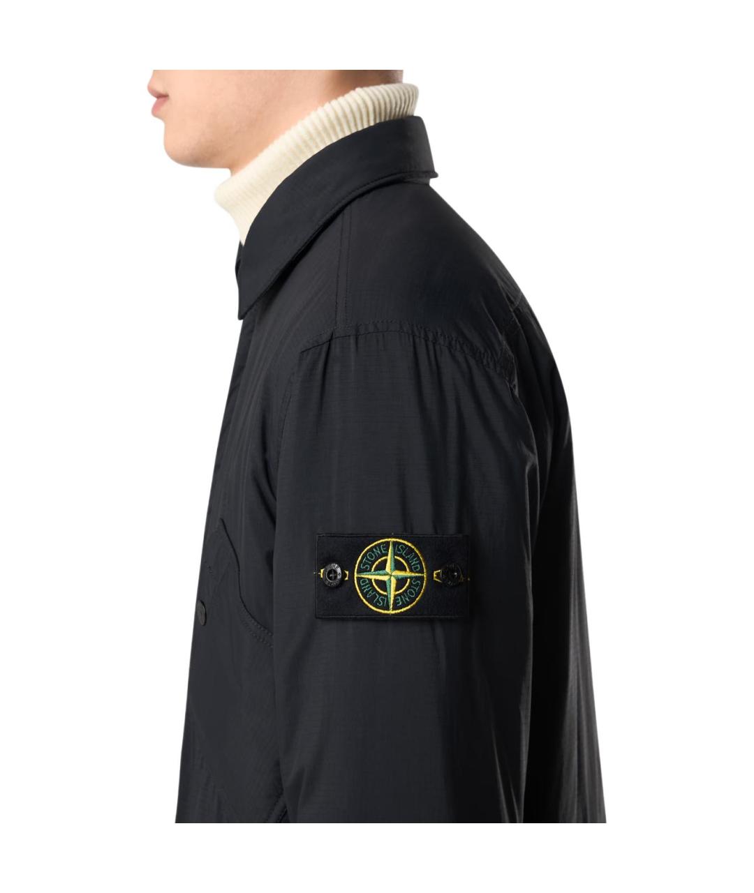 STONE ISLAND Черный пуховик, фото 3