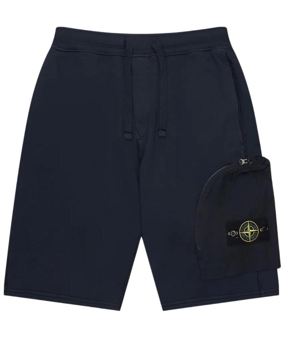 STONE ISLAND Темно-синие шорты, фото 1