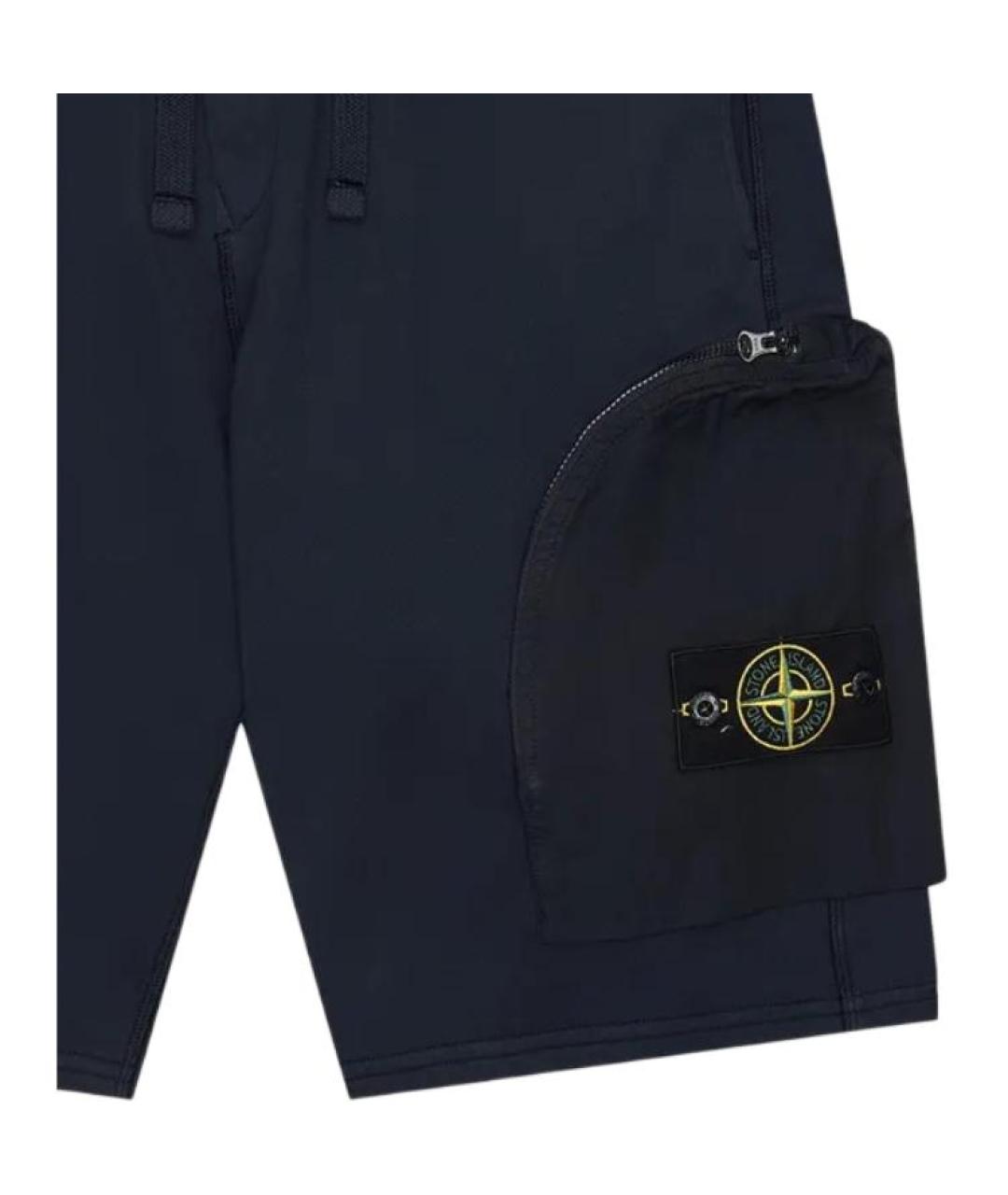 STONE ISLAND Темно-синие шорты, фото 3