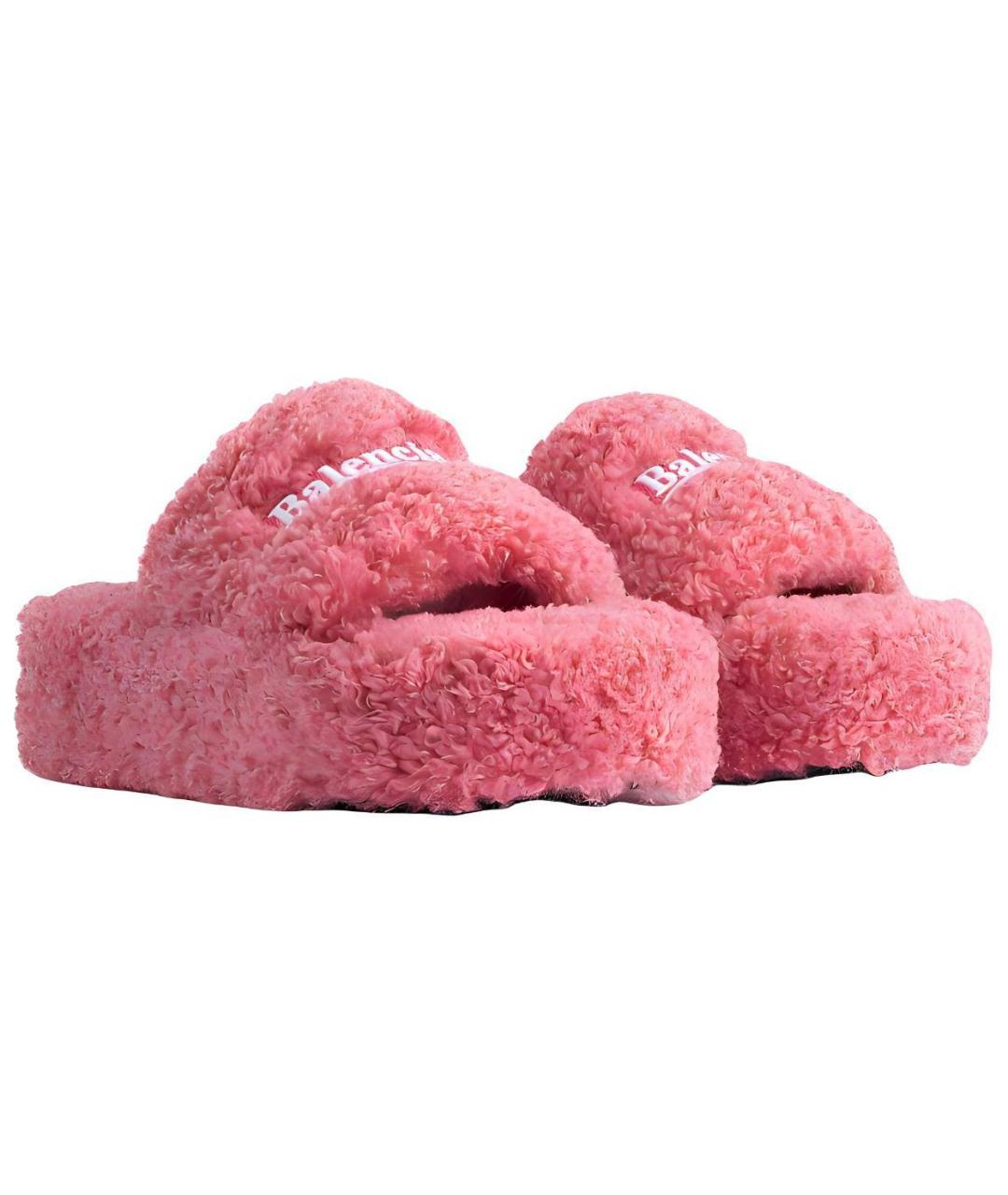 BALENCIAGA Розовые шлепанцы, фото 3