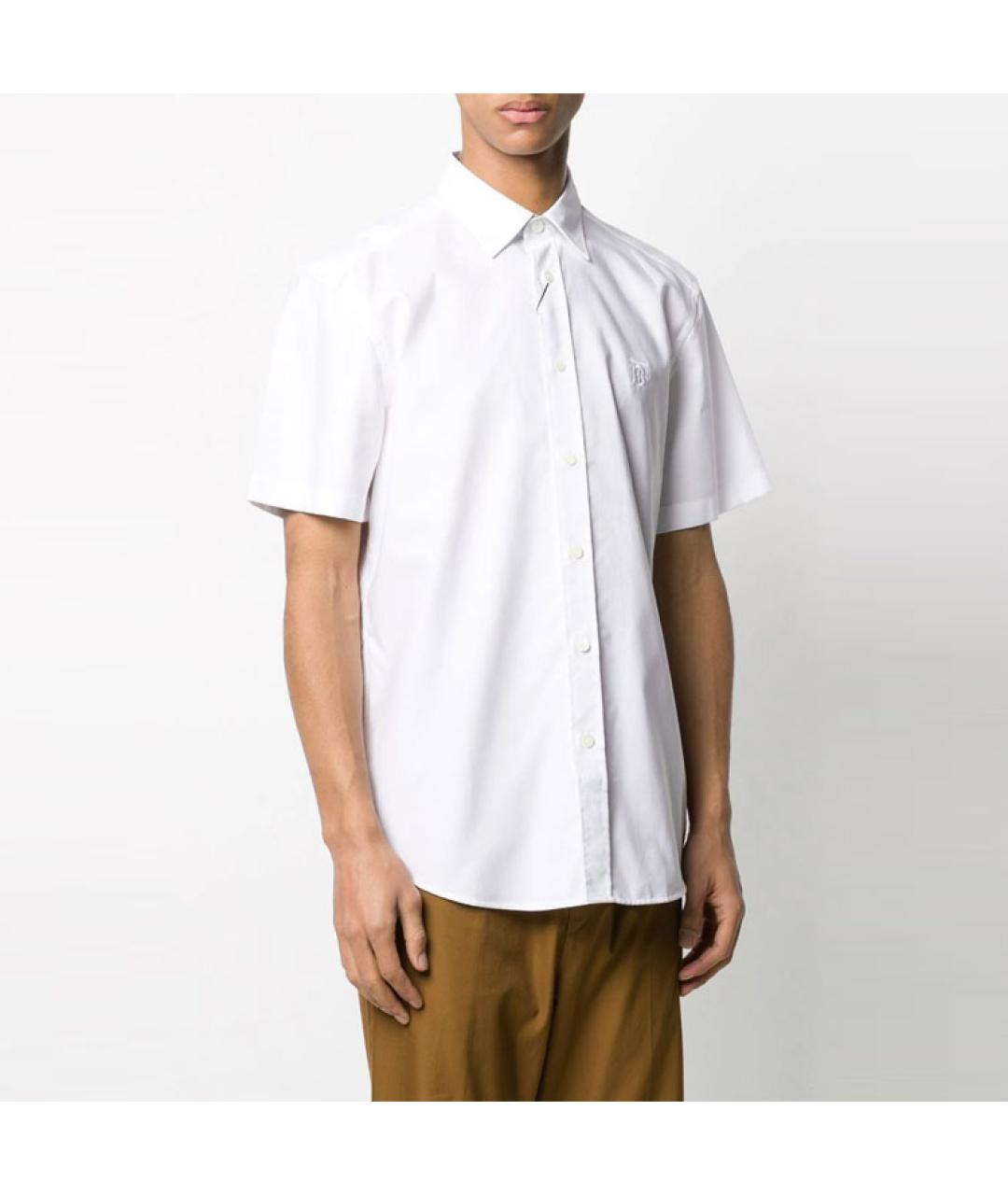 BURBERRY Белая хлопковая классическая рубашка, фото 2