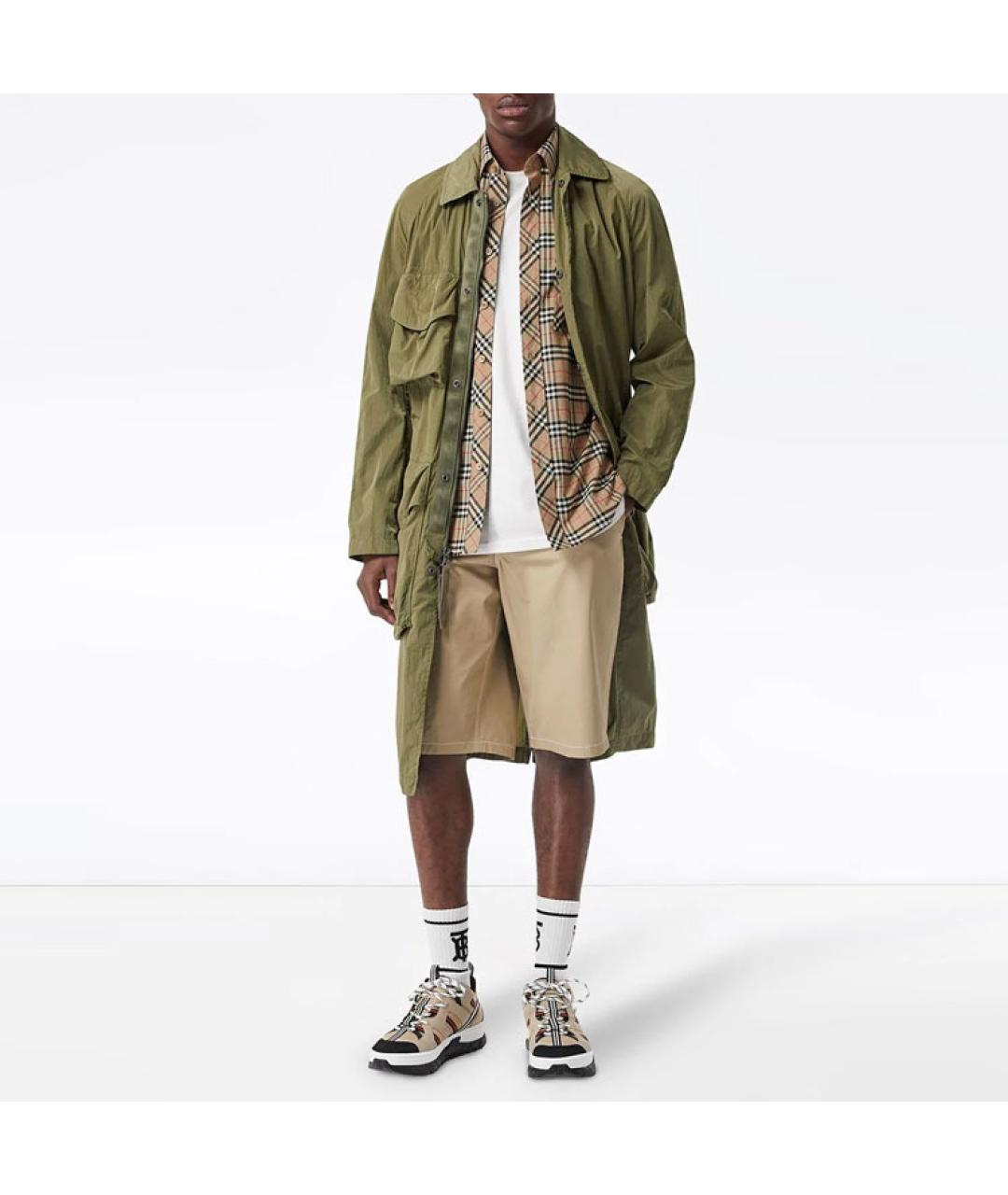 BURBERRY Бежевая хлопковая классическая рубашка, фото 4