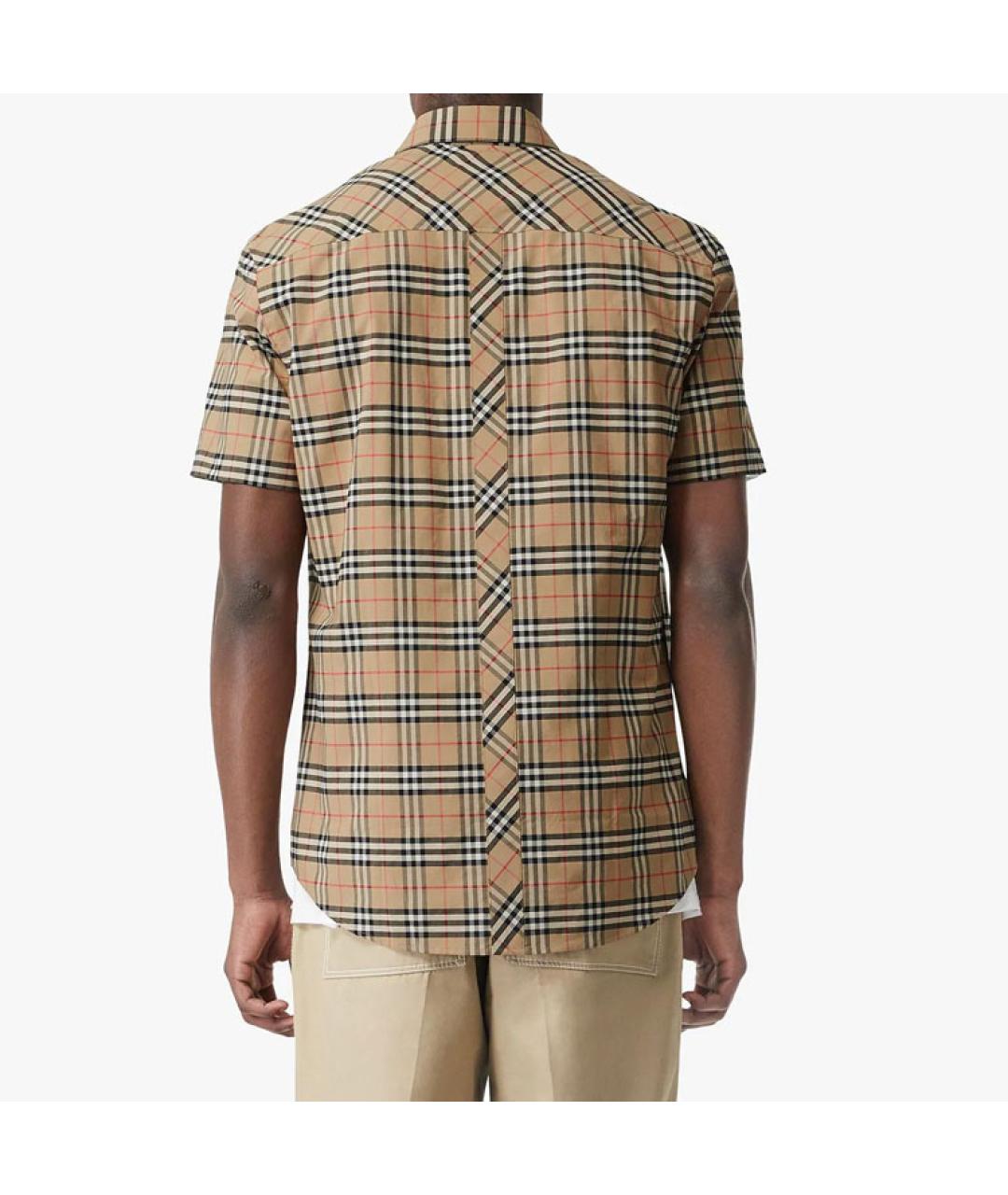 BURBERRY Бежевая хлопковая классическая рубашка, фото 3