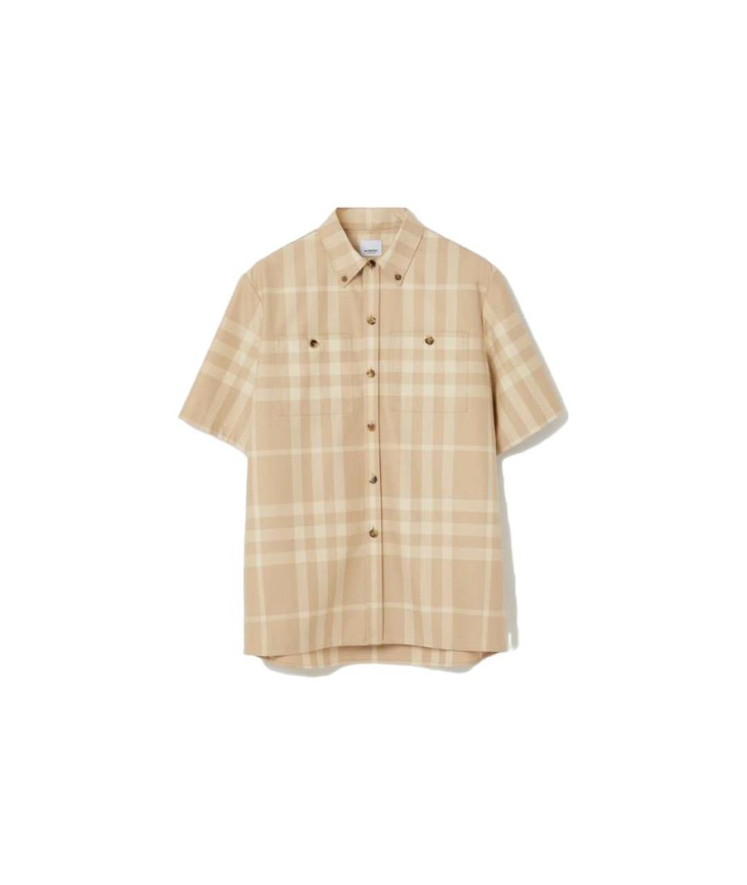 BURBERRY Бежевая классическая рубашка, фото 6
