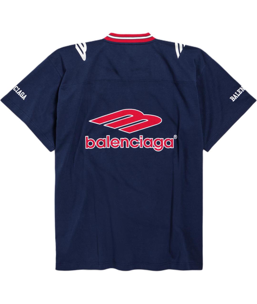 BALENCIAGA Синяя футболка, фото 2