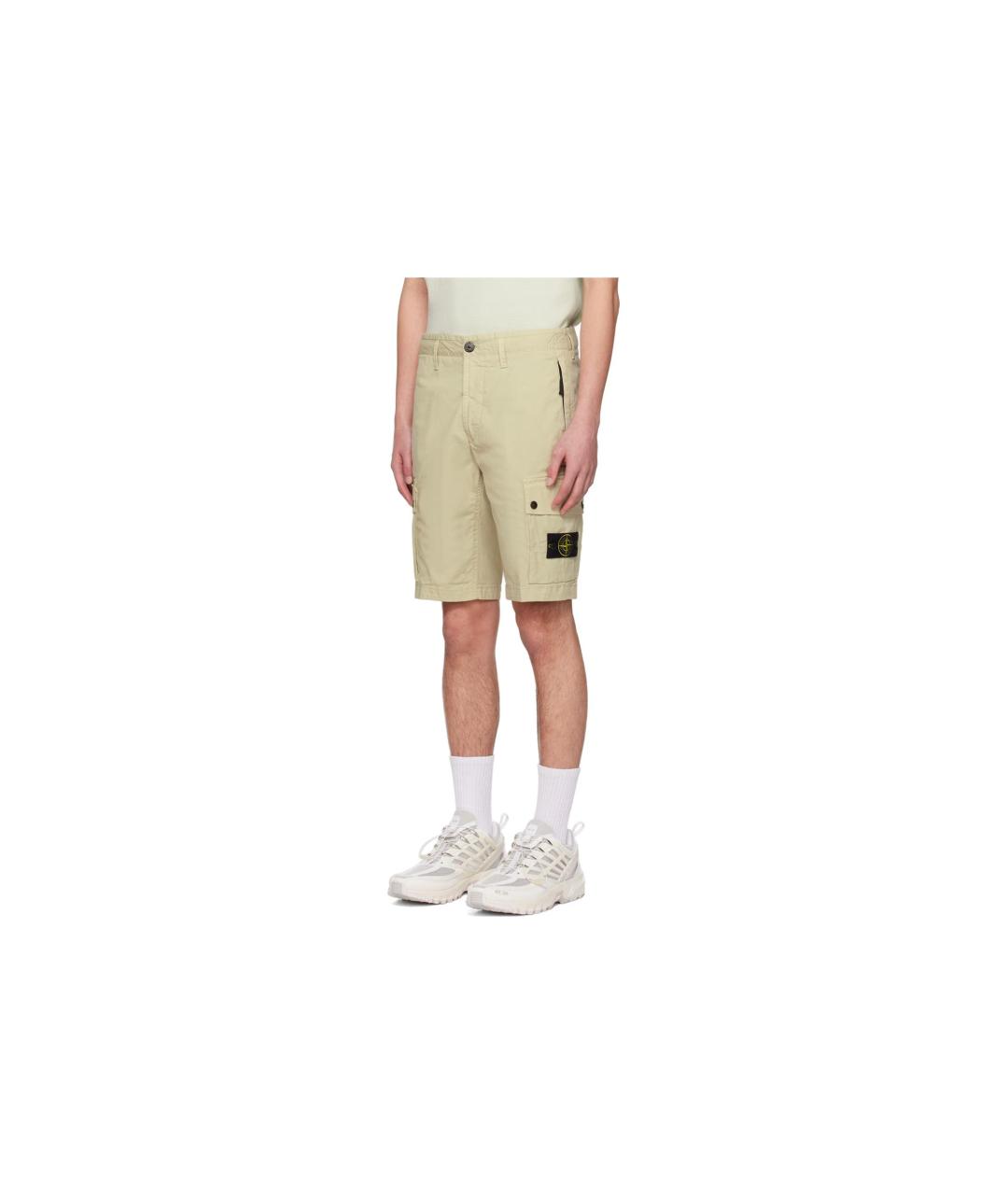 STONE ISLAND Зеленые шорты, фото 3