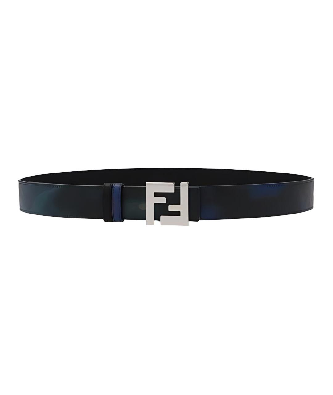 FENDI Синий кожаный ремень, фото 1