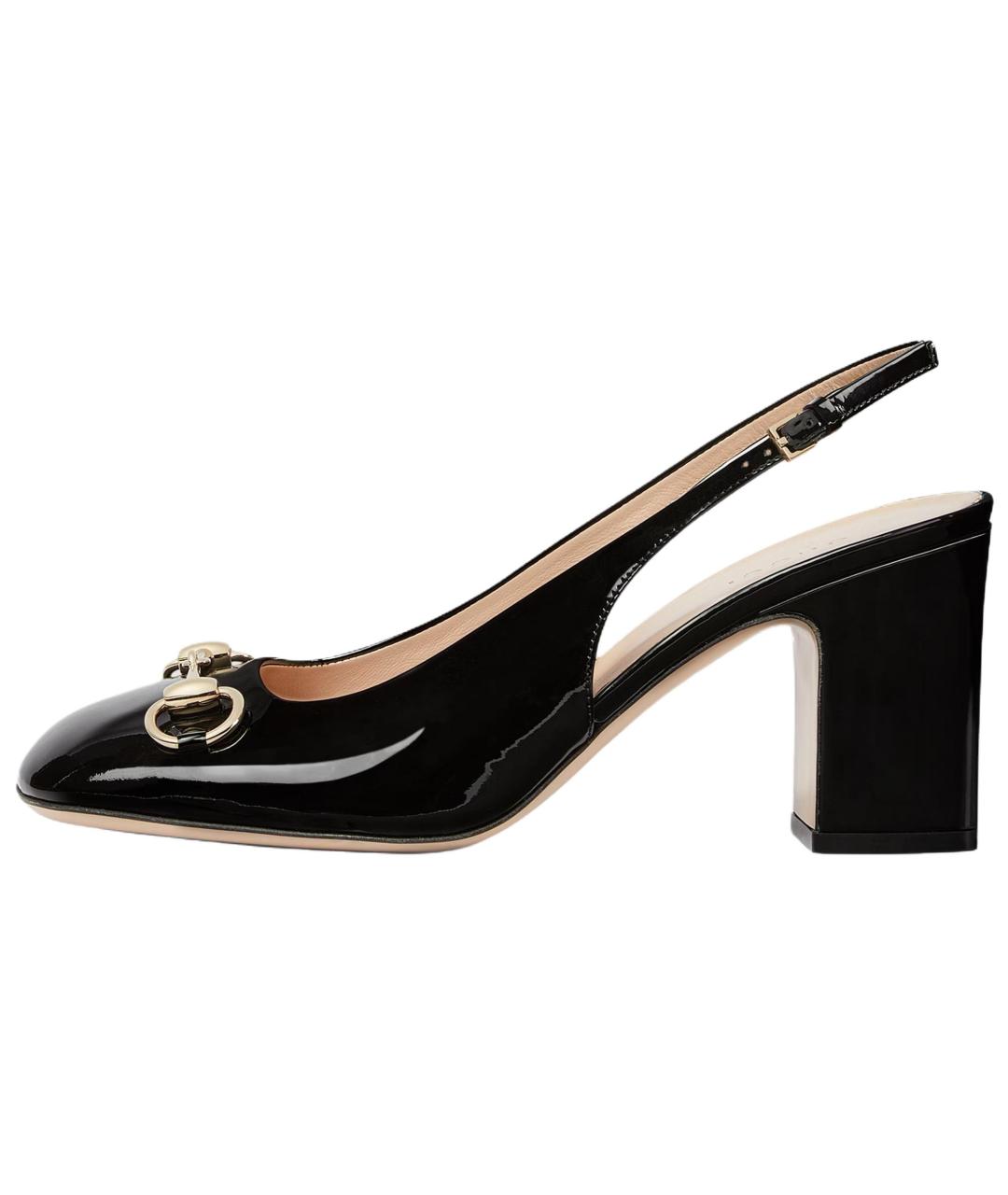 GUCCI Черные кожаные туфли, фото 2