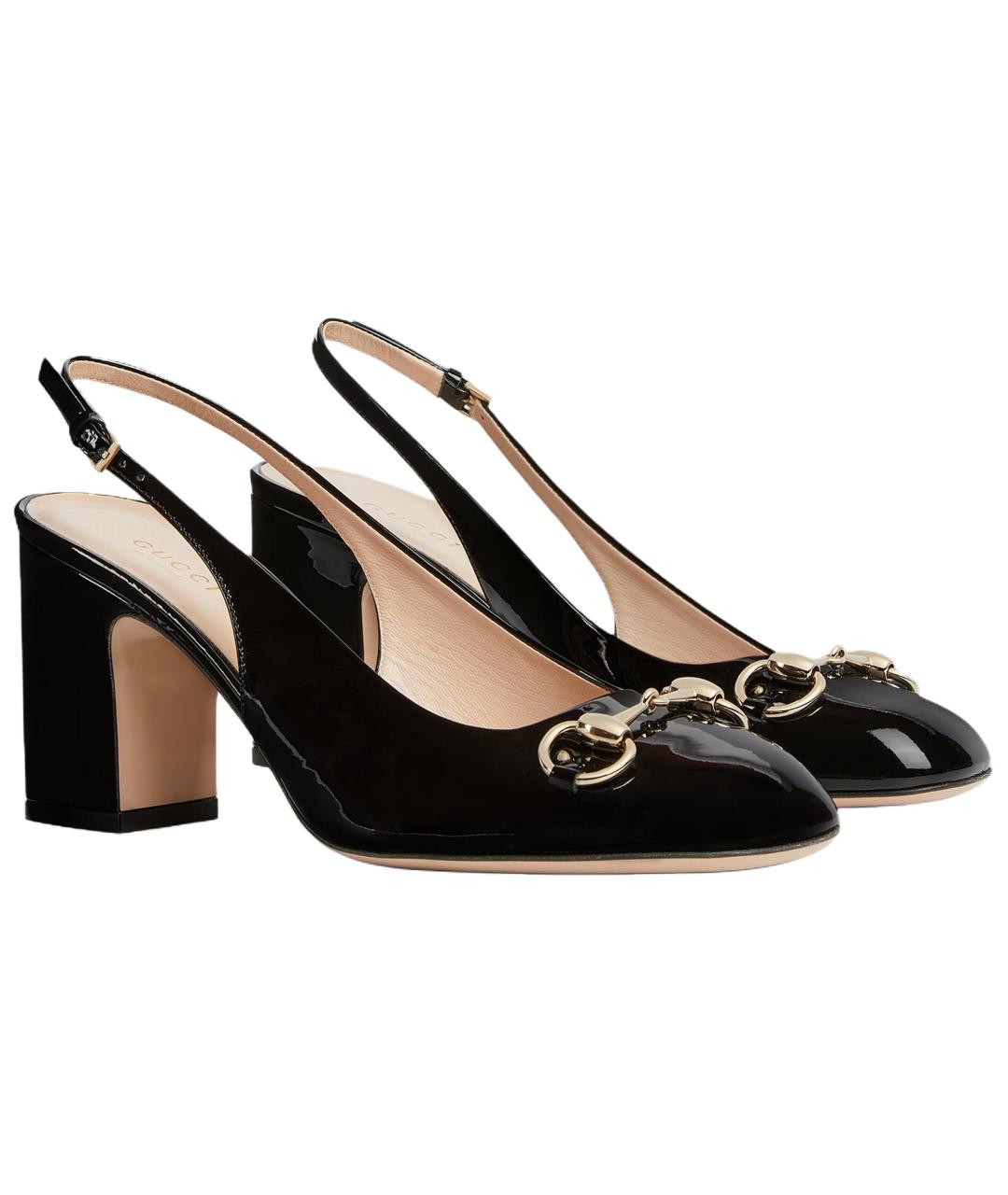 GUCCI Черные кожаные туфли, фото 3