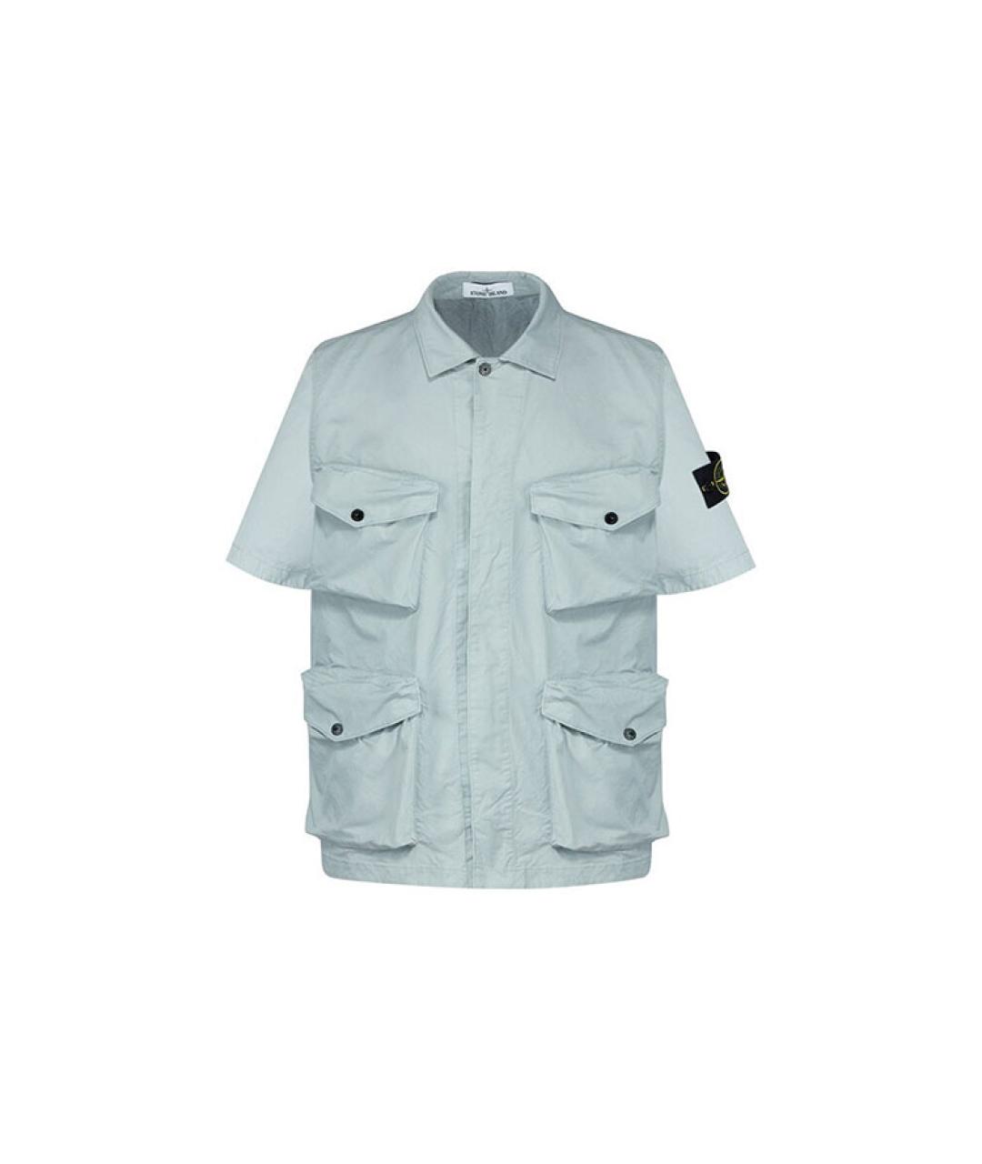 STONE ISLAND Серая кэжуал рубашка, фото 4