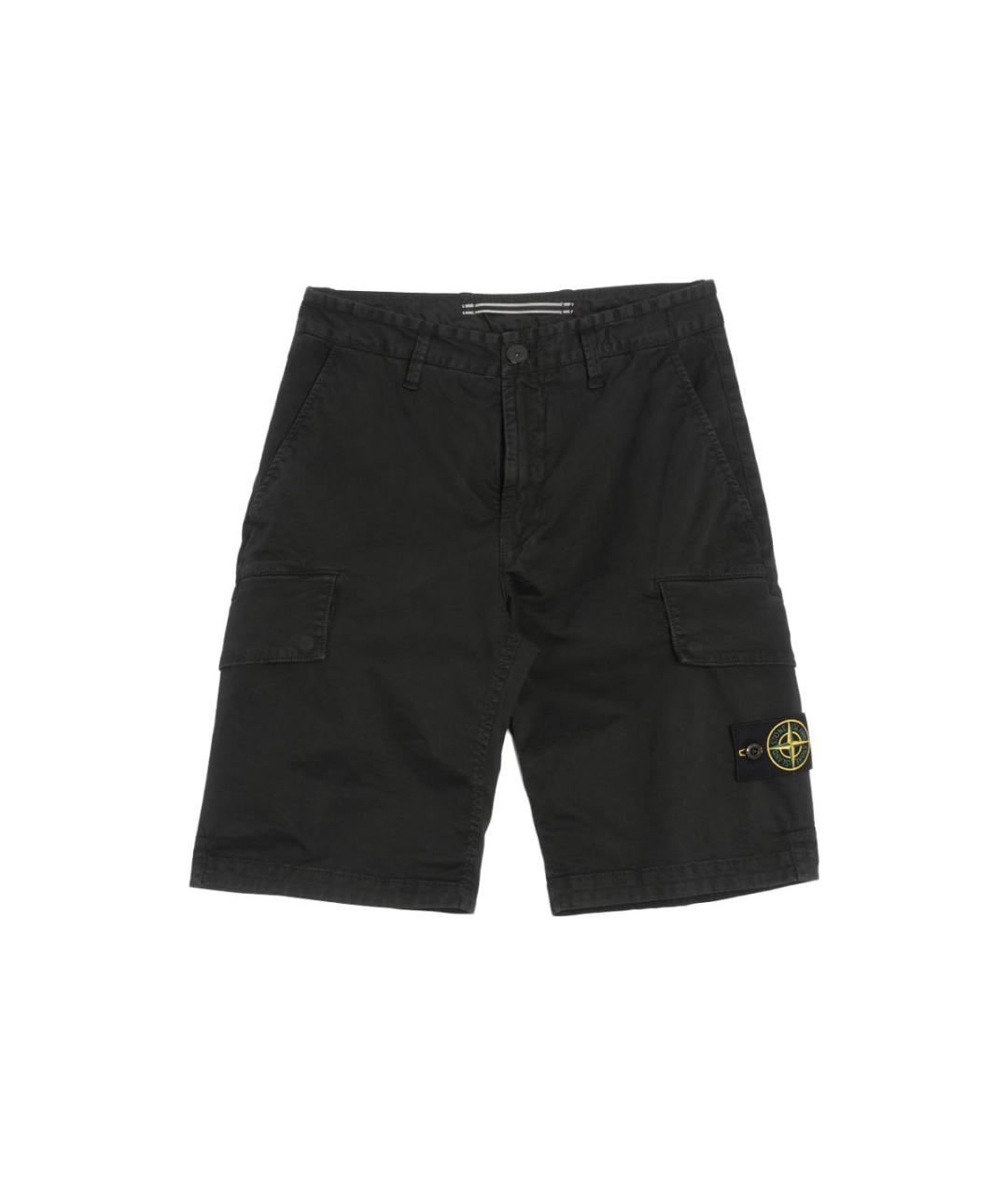 STONE ISLAND Черные шорты, фото 4