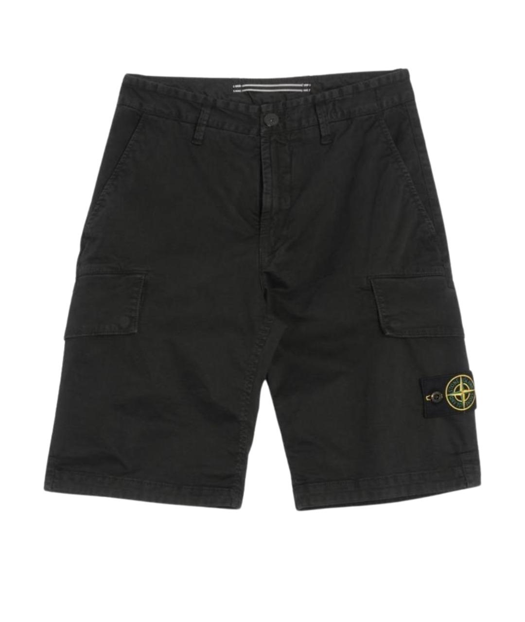 STONE ISLAND Черные шорты, фото 1