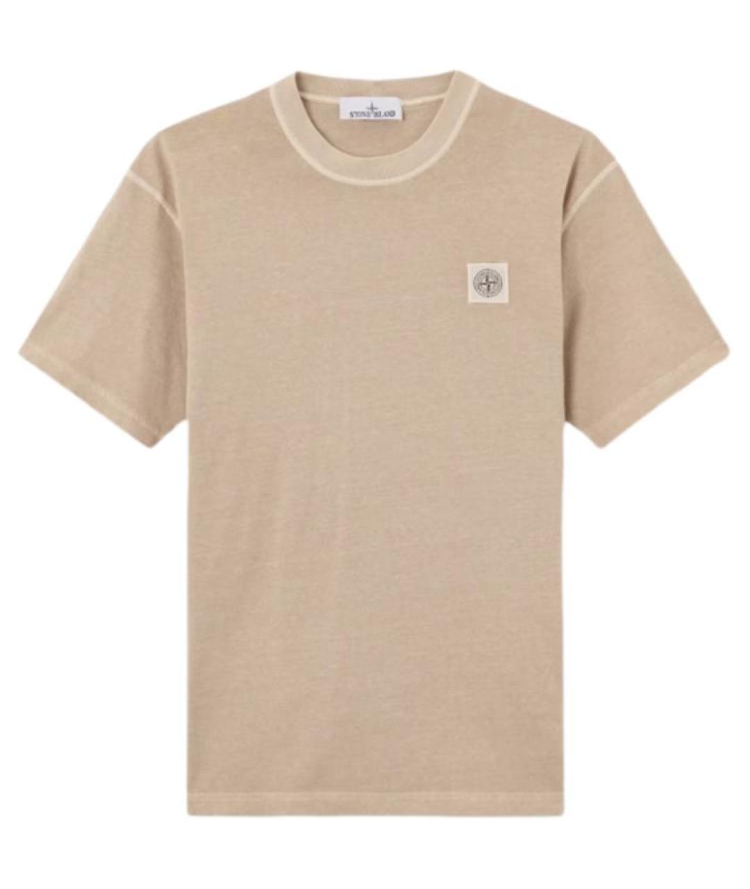 STONE ISLAND Бежевая футболка, фото 1