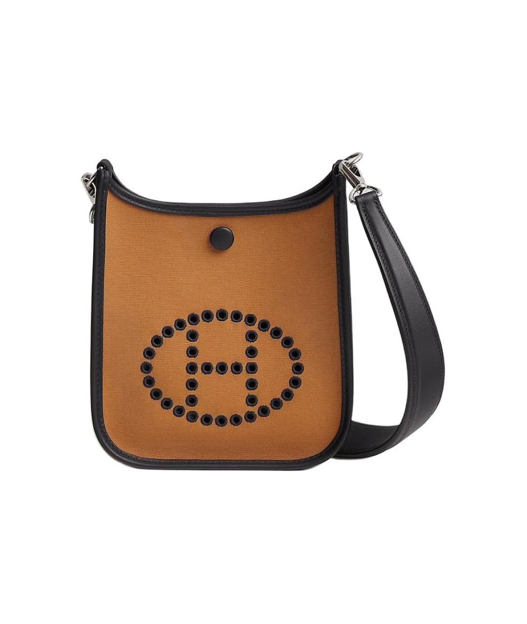 HERMES Коричневая кожаная сумка через плечо, фото 6