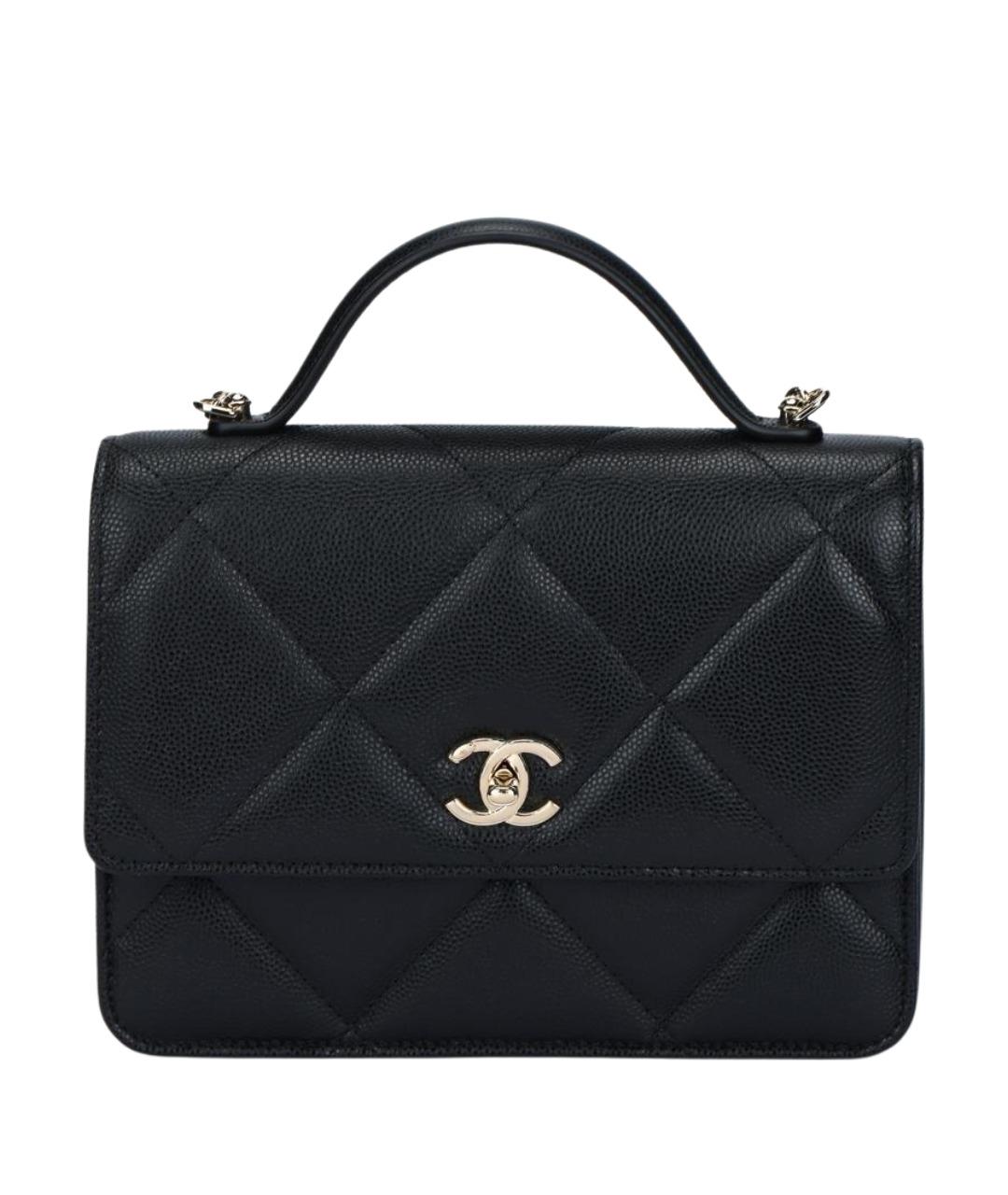 CHANEL Черная кожаная сумка через плечо, фото 1