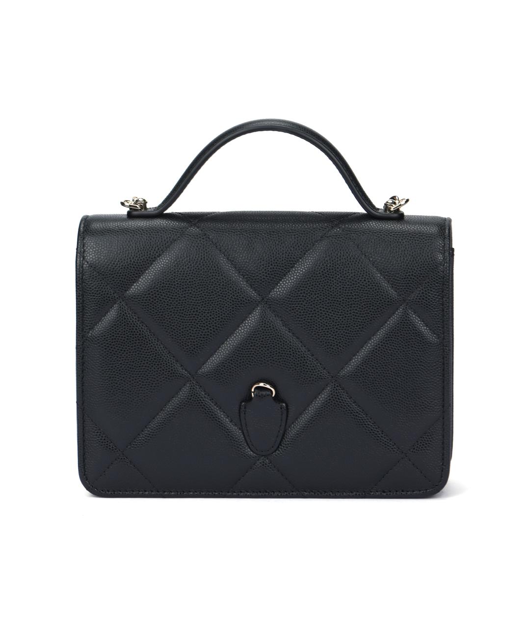 CHANEL Черная кожаная сумка через плечо, фото 3