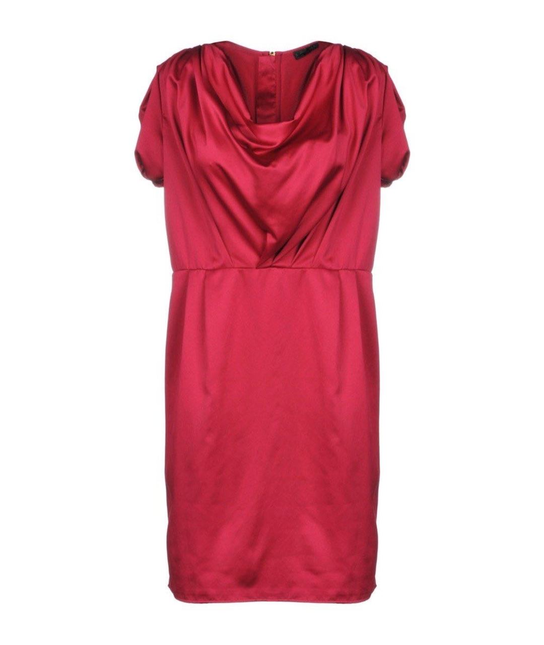 LIU JO Бордовое полиэстеровое повседневное платье, фото 8