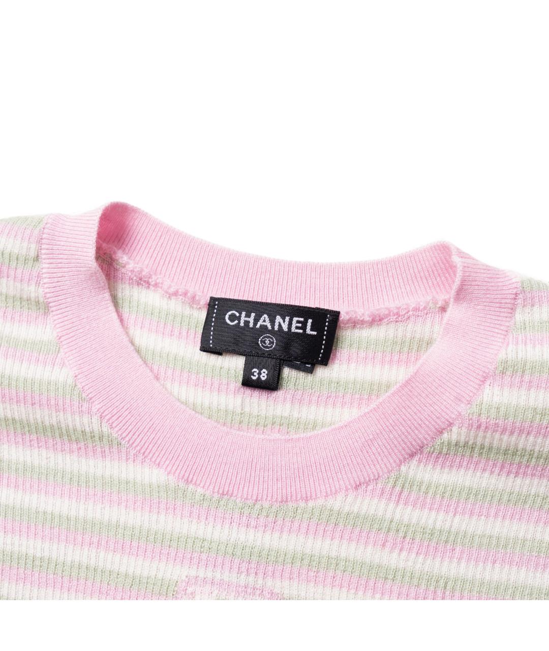 CHANEL Розовый кашемировый джемпер / свитер, фото 4